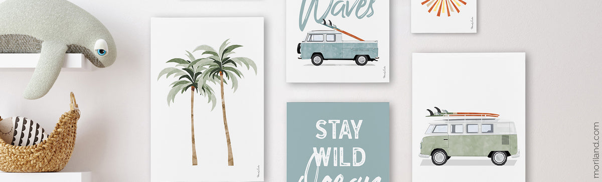 Set of 6 Beach Wall Art Printable Teen Girl Room (Download Now