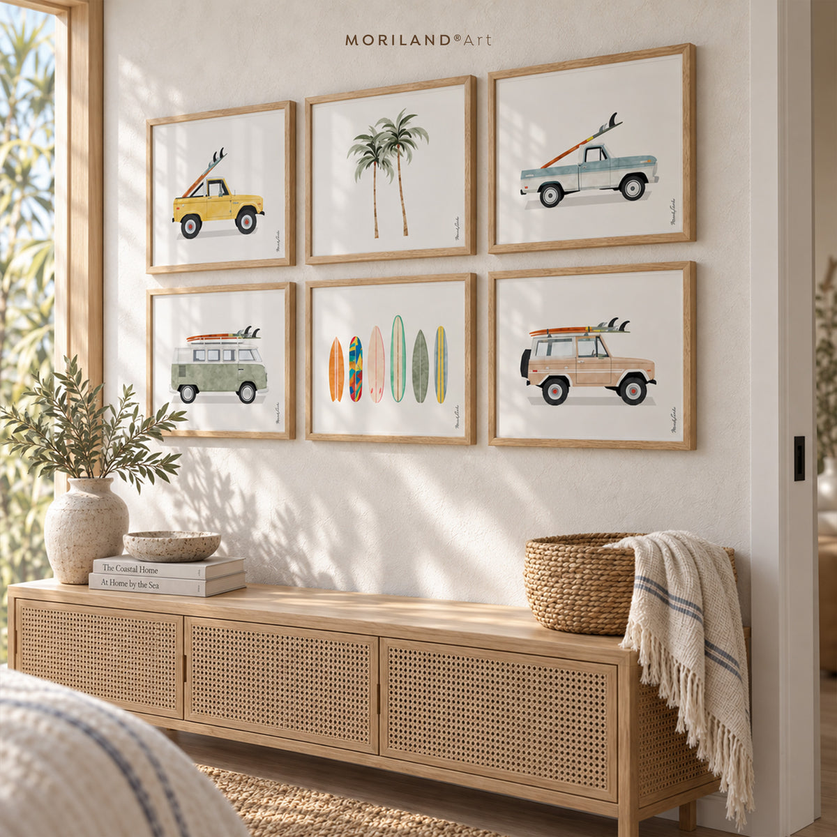 Surf Cars - Fine Art Paper Prints - Set of 6 - LAND164