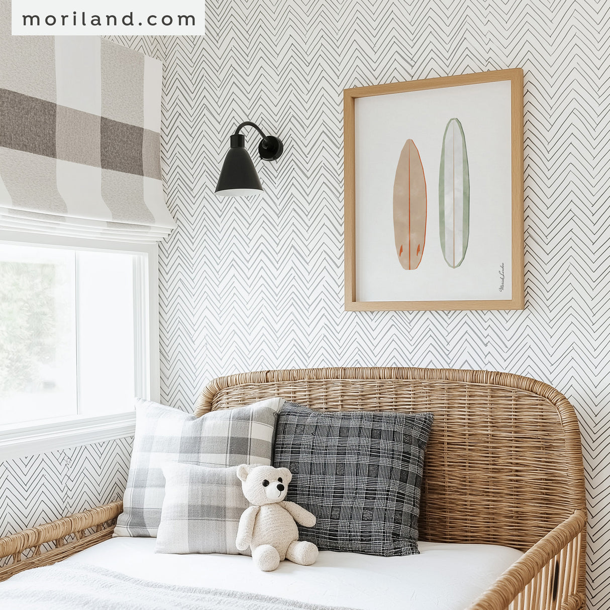 Beige & Sage Green Surfboards Print - Printable Art