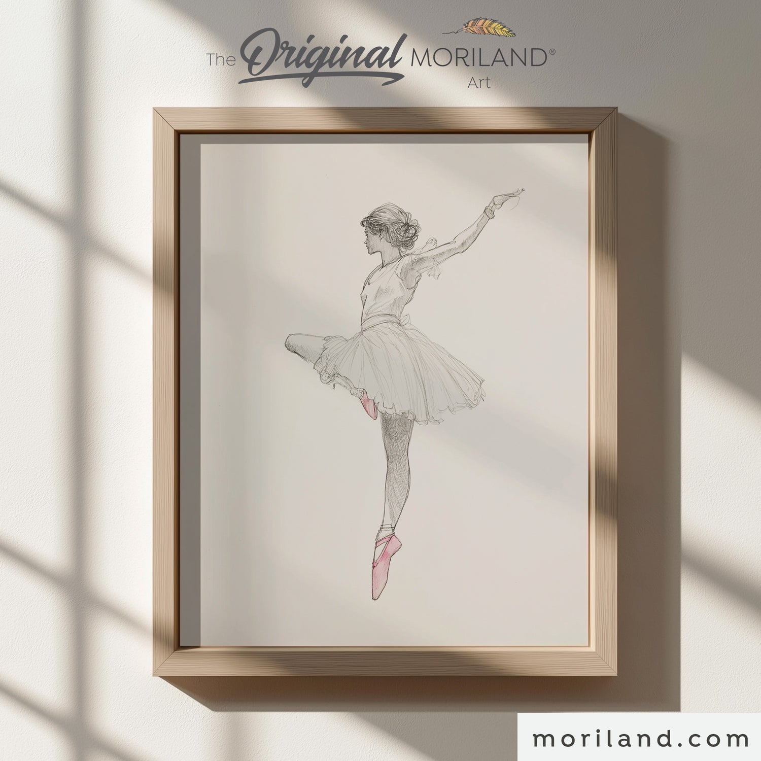 Ballerina Pencil Sketch Set of 2 - Printable Art for Girls Bedroom