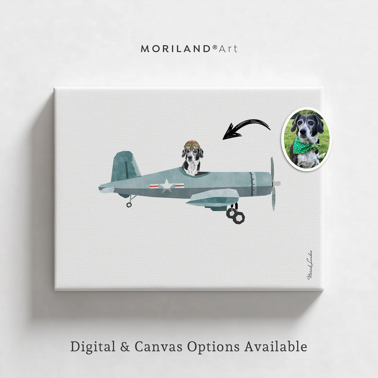 Custom Dog in Car Portrait | Personalized Pet & Vehicle Wall Art