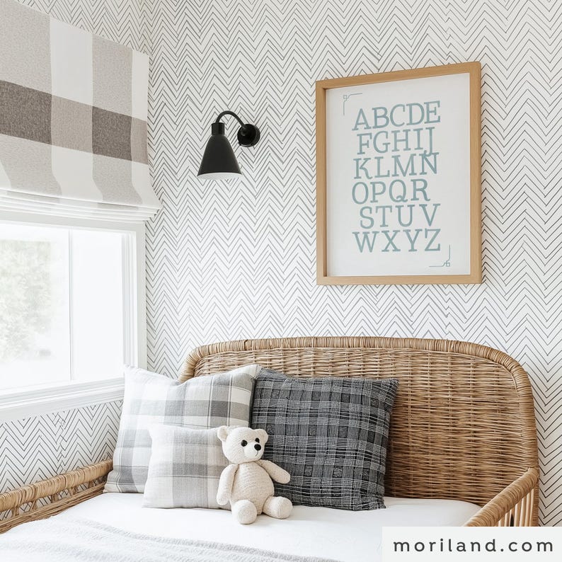 Pale Blue Vintage Alphabet Printable Wall Art – product image 2