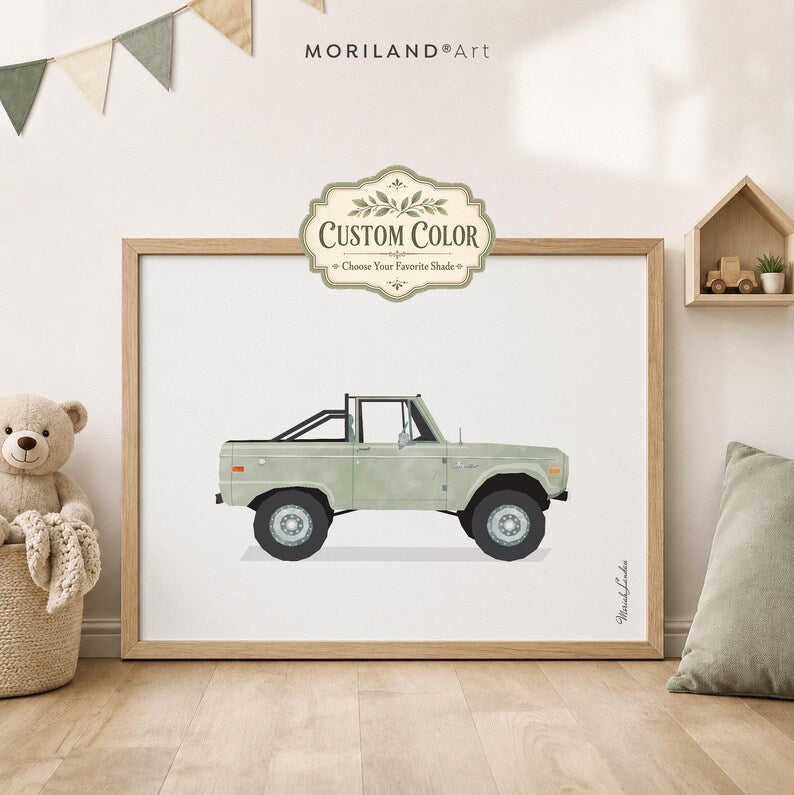 Custom Color Classic 4x4 SUV Printable Wall Art by MORILAND