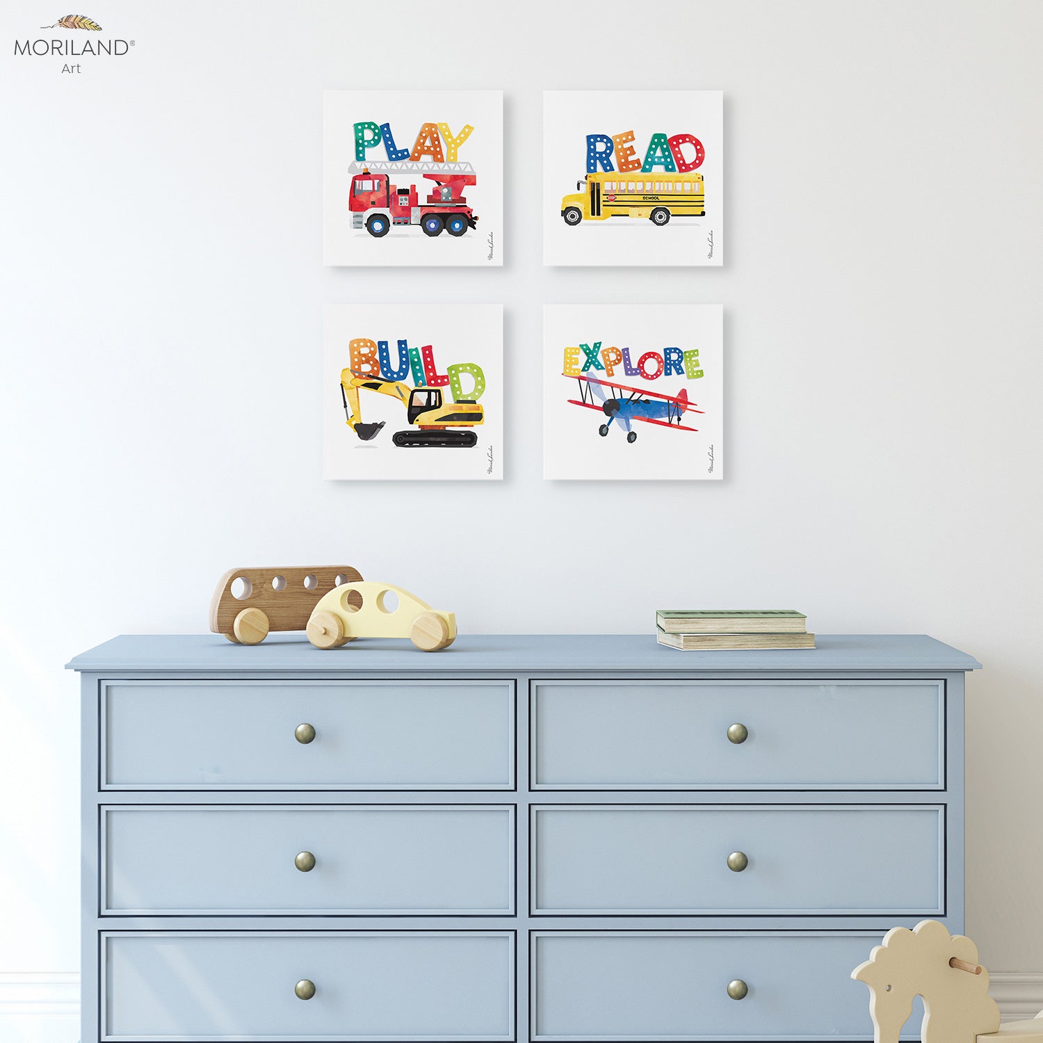 Motivational Words Transportation - Canvas Prints - Set of 4 - LAND77