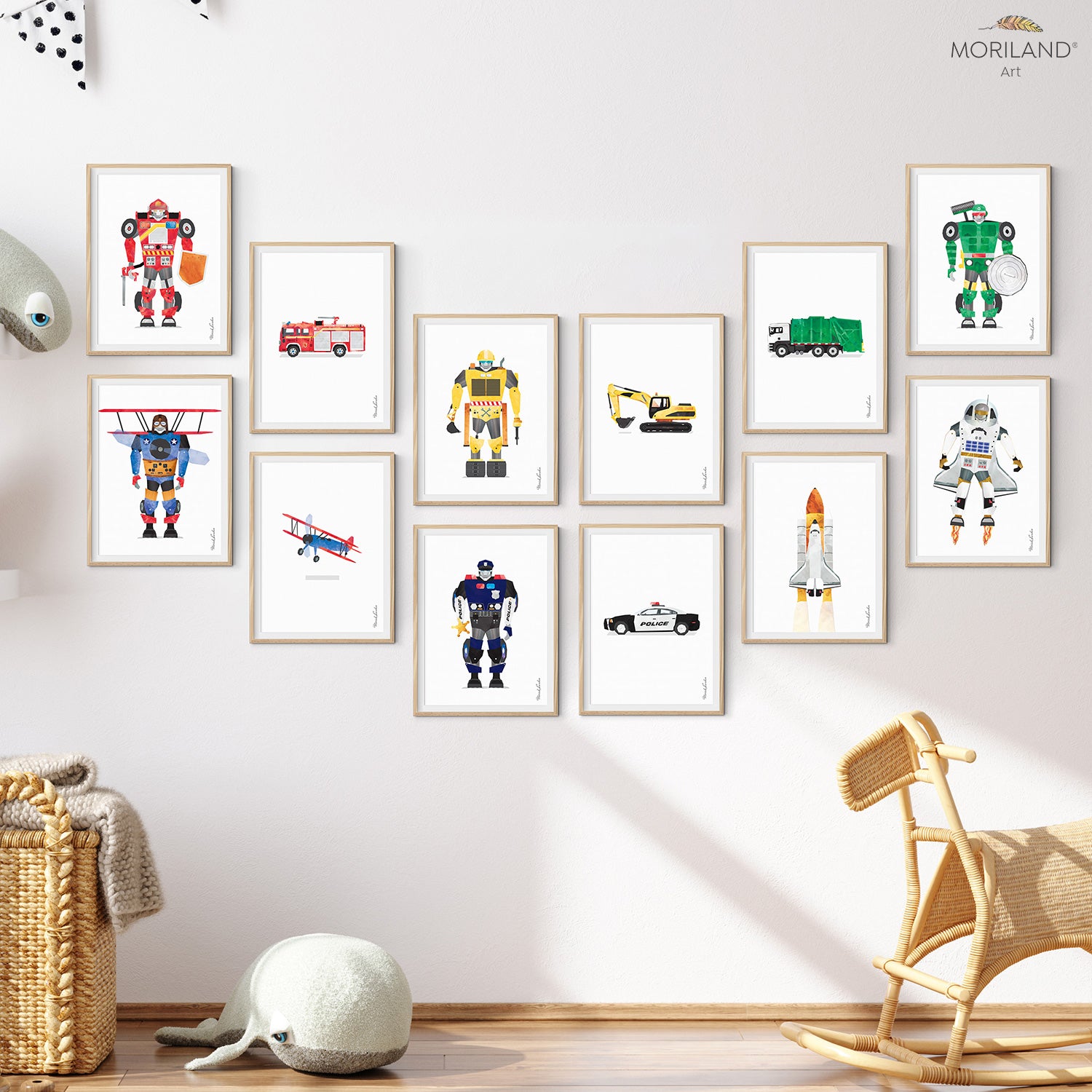 Robots & Vehicles - Printable Set of 12 - LAND97
