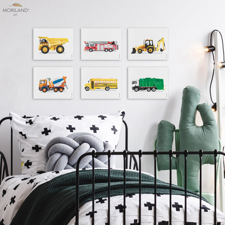 watercolor transportation vehicles for kids