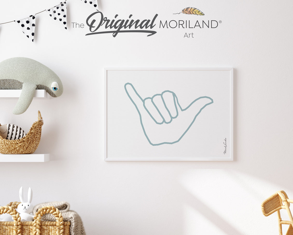 Surfer Hand Print - Printable Art
