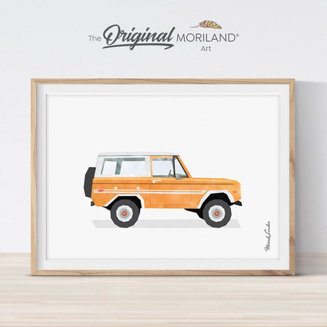 Bronco art print for room decor