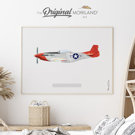 Vintage Fighter Aircraft Fine Art Paper Print