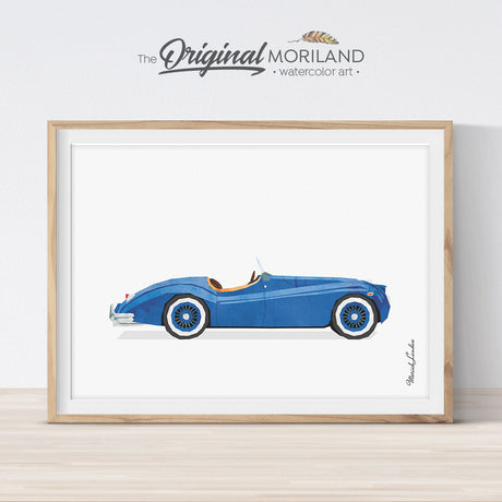 Classic Convertible Car Wall Art print for boy room decor