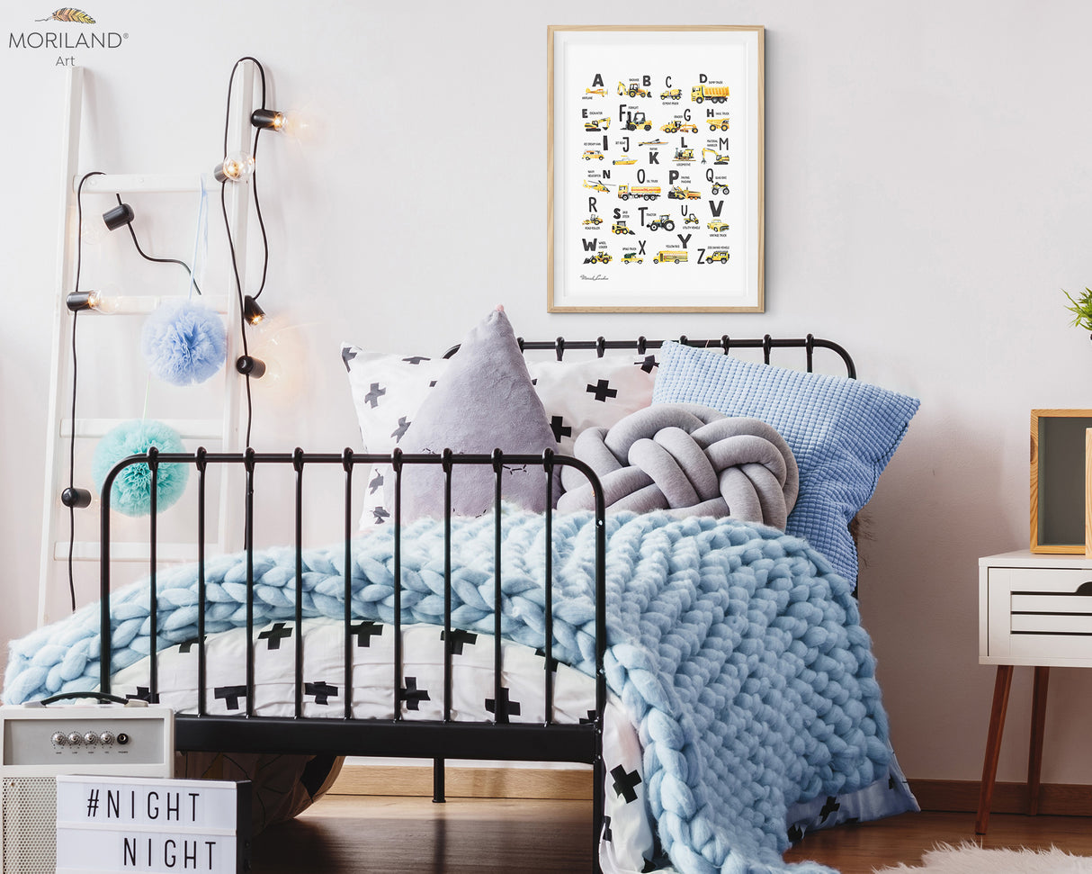 Transportation vehicle Alphabet print for boy room decor