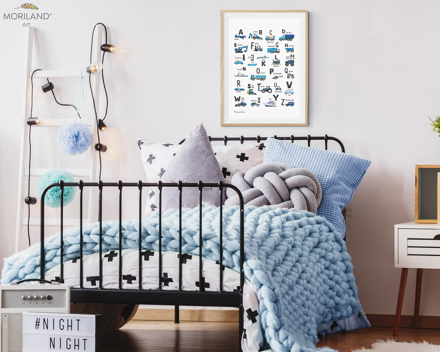 Transportation vehicle Alphabet print for boy room decor