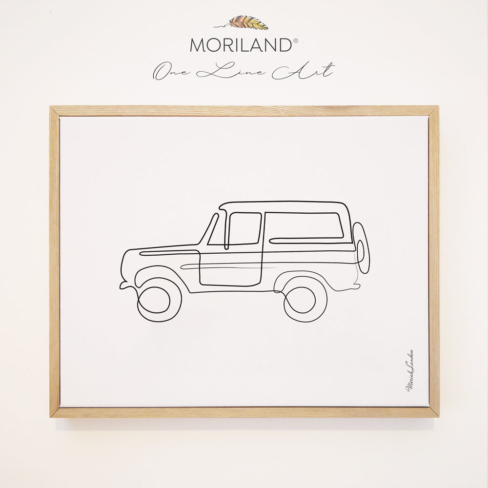 One Line Drawing Print, Classic Car Art, Vintage Car Print, Vehicle Print, Toddler Boy Room Decor, Transportation Decor, Vehicle Framed Canvas, Boy Nursery One Line Art, Toddler Bedroom Decor, Minimalist Art, Car Decor, MORILAND Art, Kids Poster by MORILAND