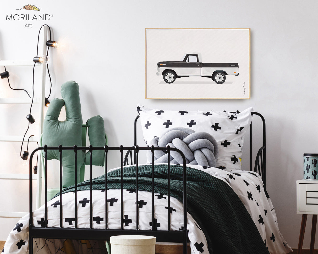 Truck Print, Pickup Truck Wall Art, Classic Car Print, Truck Art, Boy Nursery Wall Decor, Car Printable Poster, Transportation Art, MORILAND