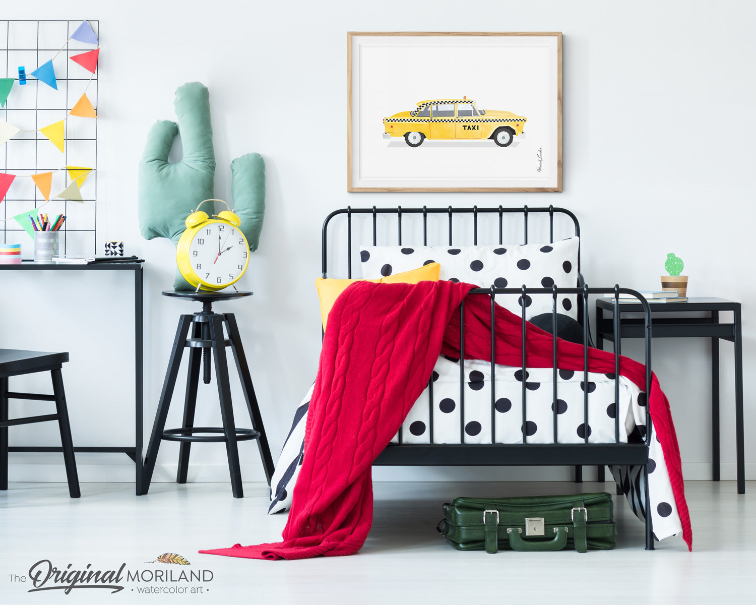 Vintage Yellow NYC Taxi Cab Printable Wall Art Poster