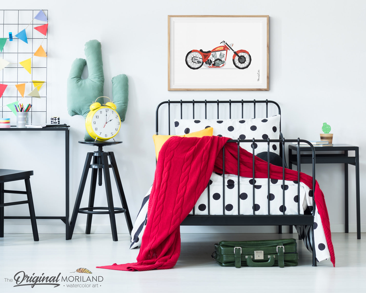 Harley Davidson art for boy room decor