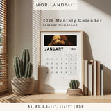 2026 Monthly Calendar | Dogs Oil Painting Style - PDF (Digital Download)