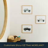 Sage Green Classic Truck with Goldendoodle Dogs Print - Printable Art