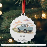 Personalized Dog Memorial Print – Your Dog in a Vintage Truck