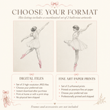 Elegant Ballerina Art for Girls’ Bedrooms and Nurseries – Set of 2