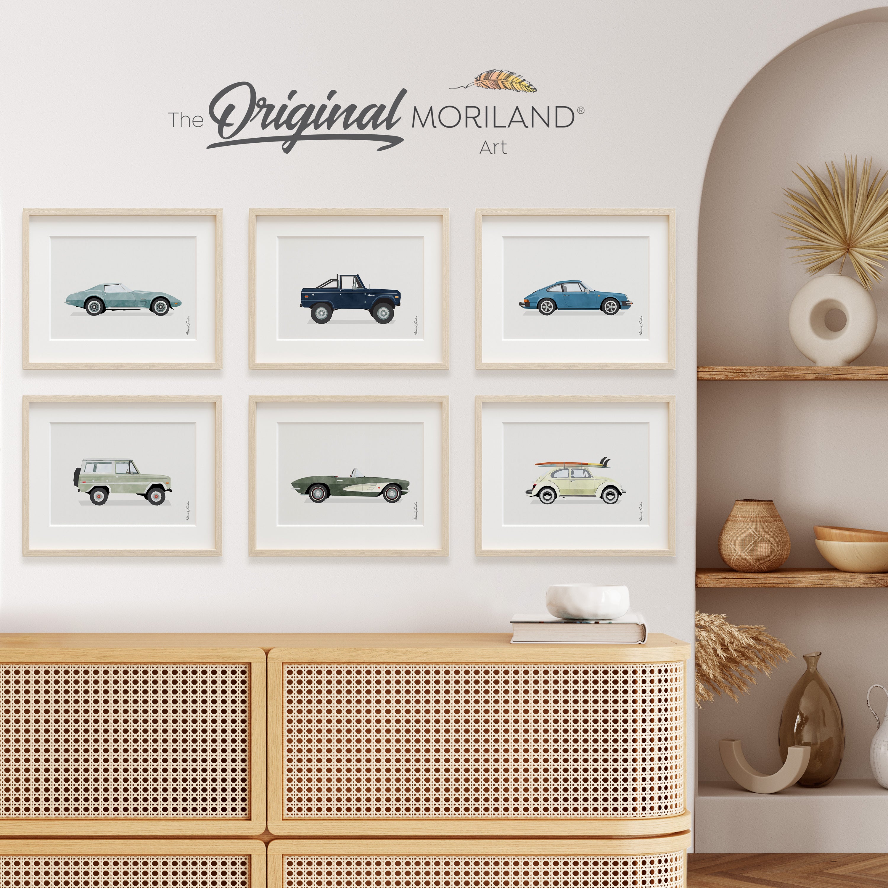 Classic u0026 muscle cars - fine art paper prints - set of 6 - land171 - 8x10