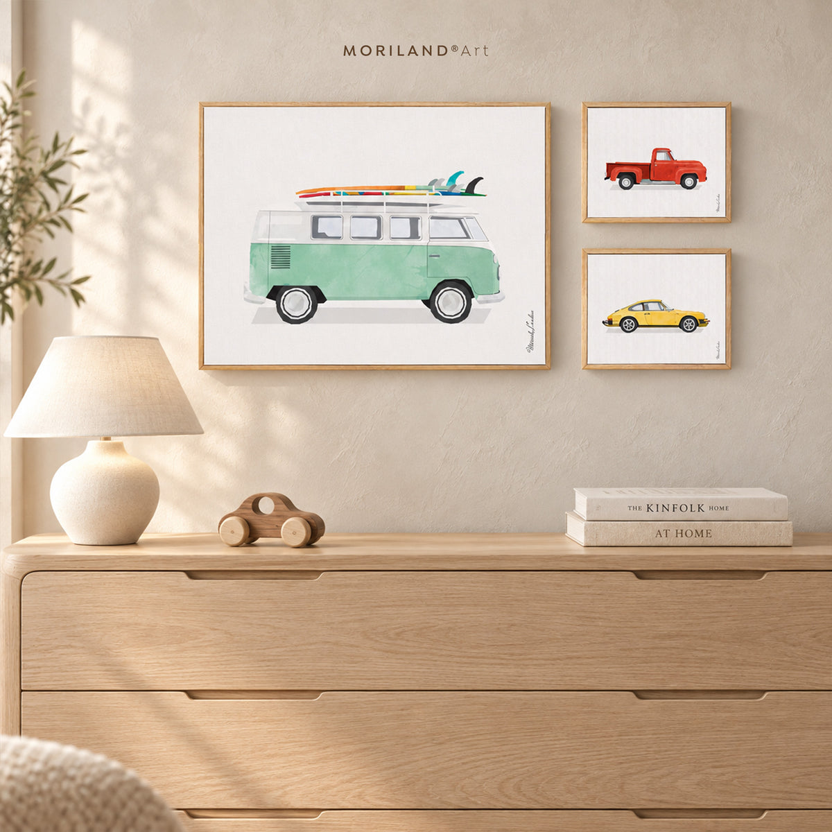 Classic Vintage Cars - Framed Canvas Prints - Set of 3 - LAND101