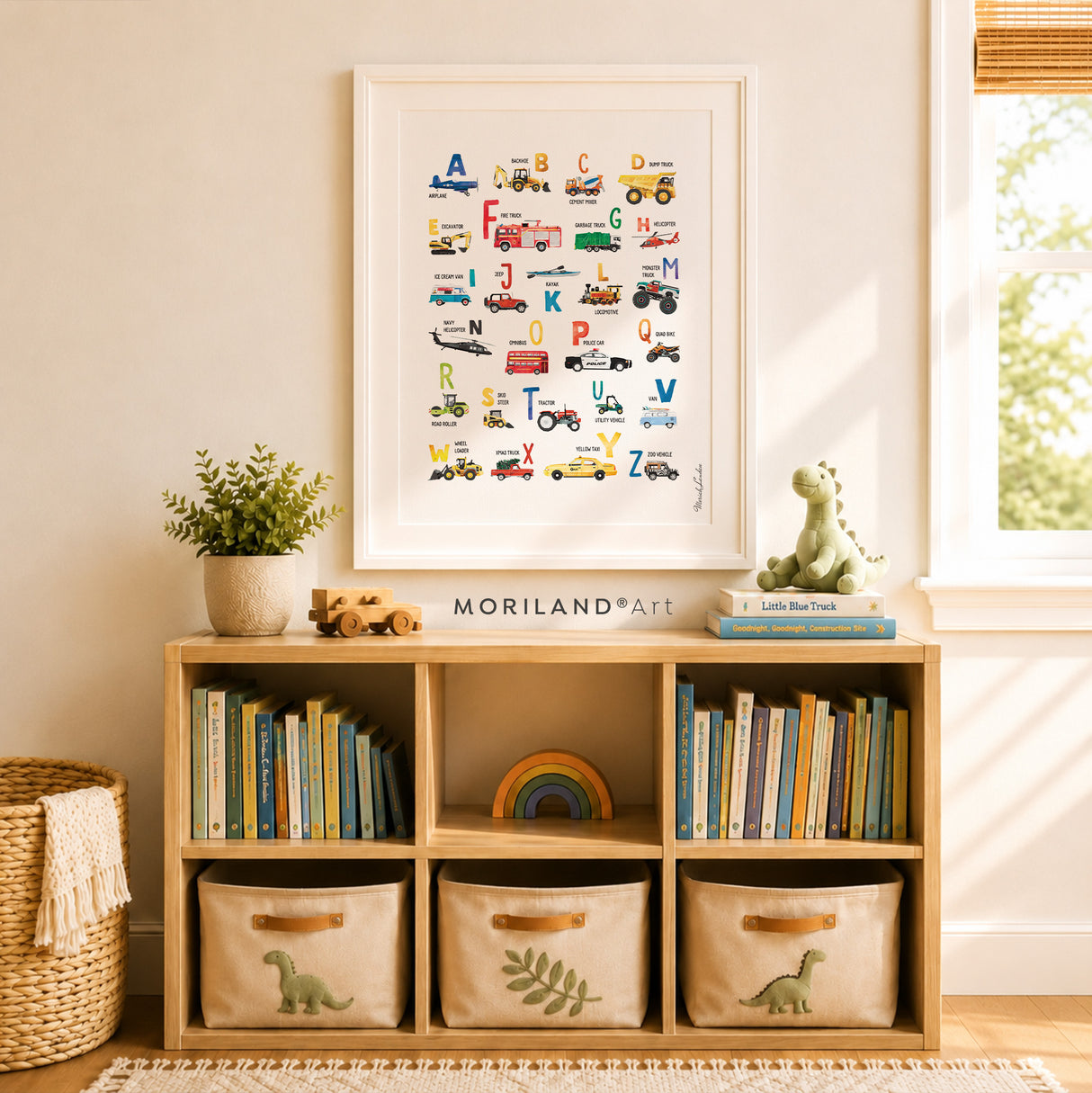 Vehicle Alphabet Poster – Printable Transportation ABC Wall Art