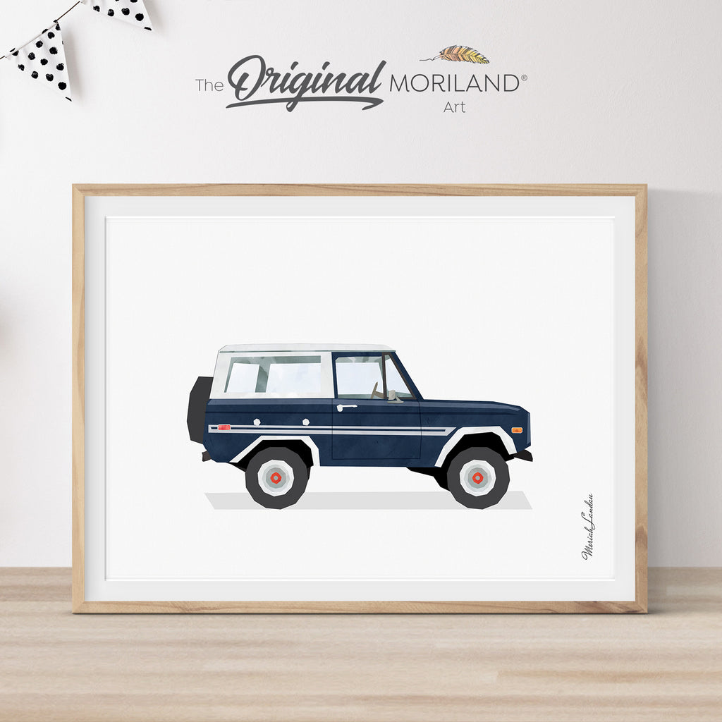 Ford Bronco wall art print for room decor gift ideas 