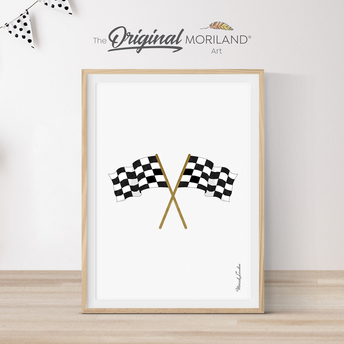 Racing Checkered Flags Printable | Vertical - Printable Art – MORILAND