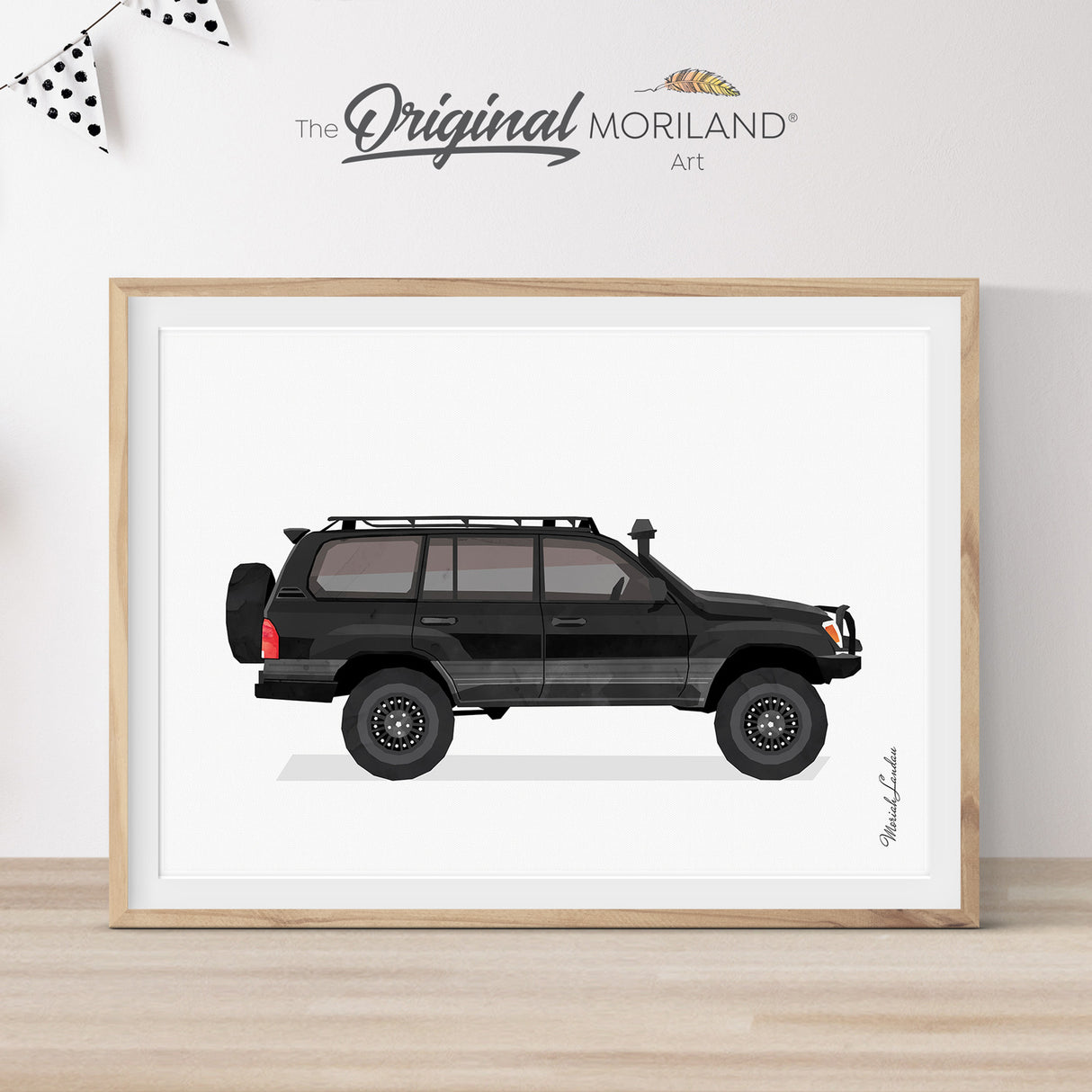 Black Luxury SUV Print 2003 Lexus LX - Printable Art