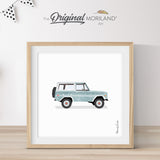 Pale Blue Vintage SUV Print - Printable Art