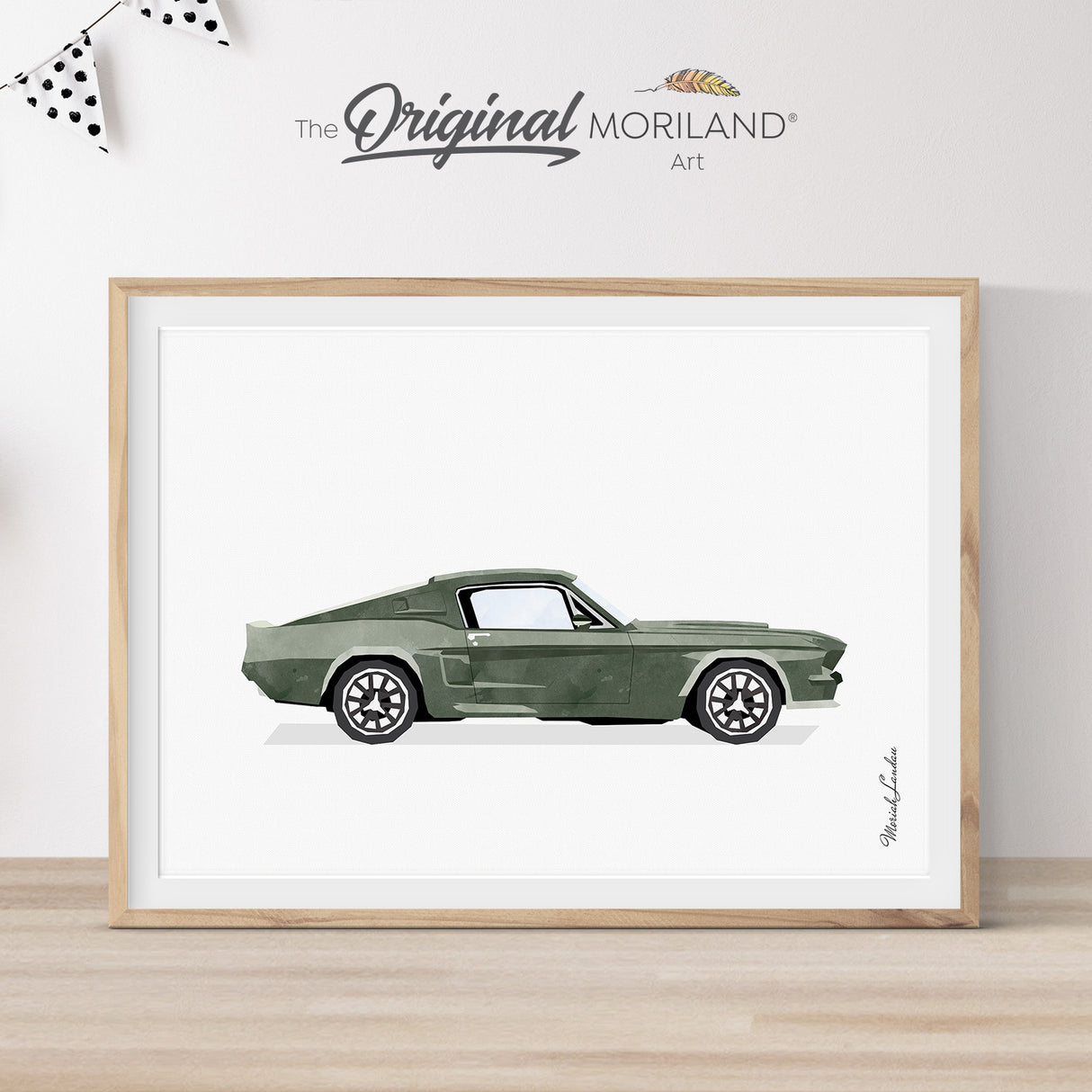 Ford Mustang Car Print, Transportation Prints, Teenager Décor, Printable Car, Boy Nursery Décor, Game Room Décor, Vehicle Art, Vintage Car Print