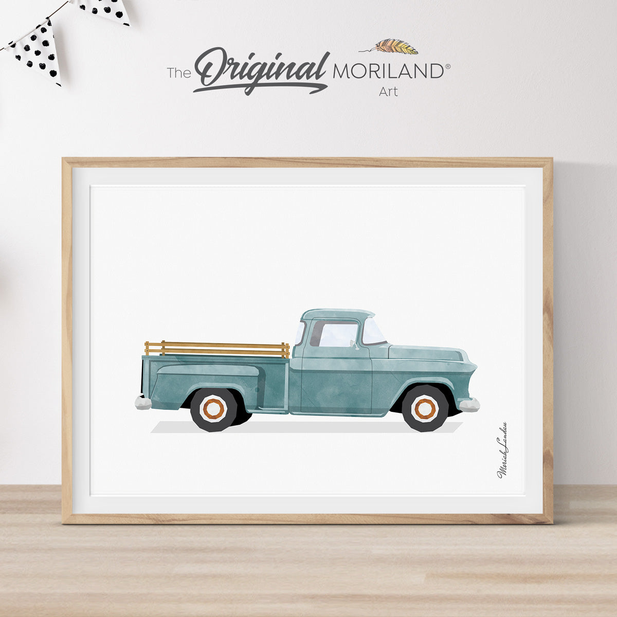 1955 Chevy Apache Pickup truck Wall Art print for boy nursery decor