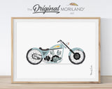 Pale Blue Vehicles Art Prints - Printable Set of 6 - LAND152