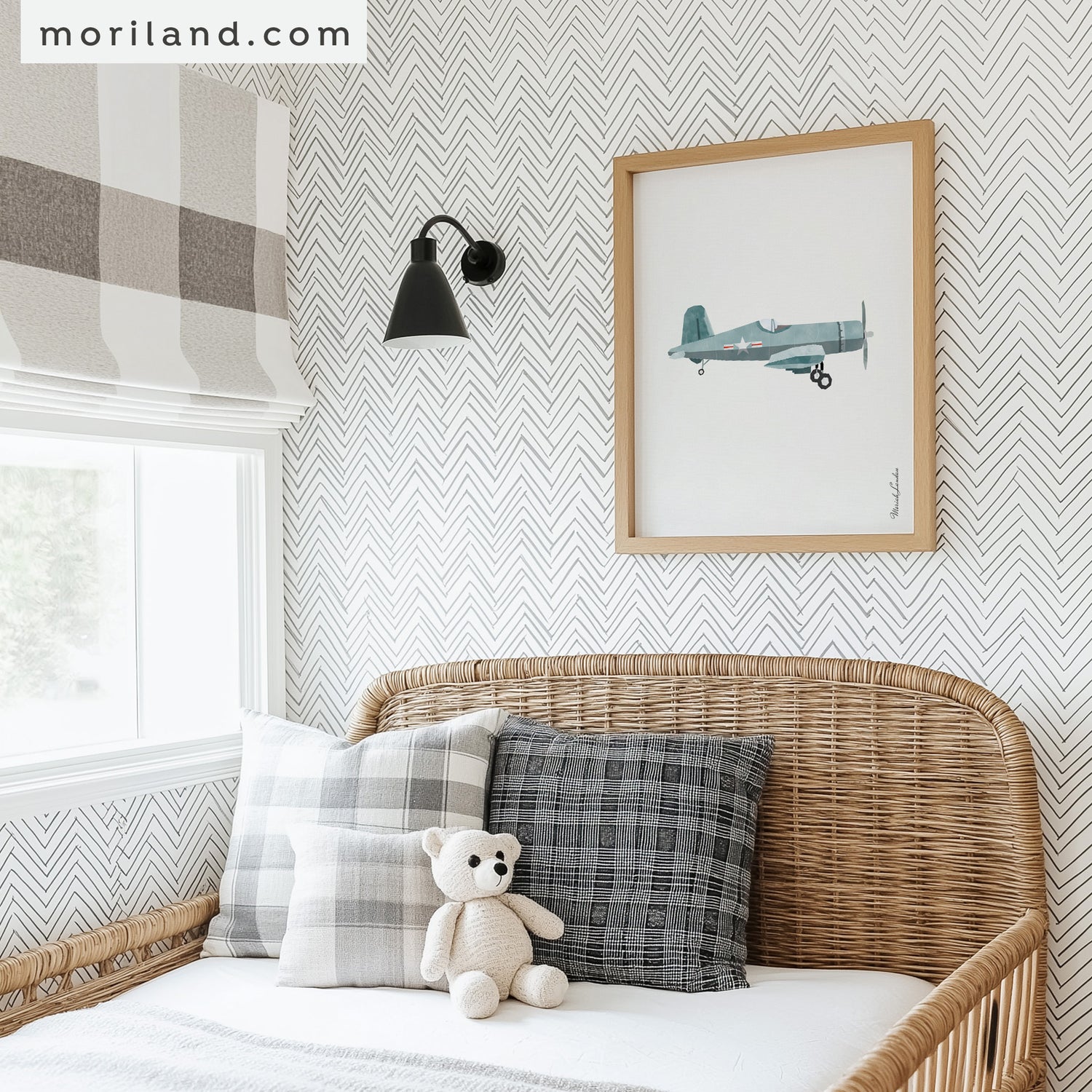 Pale Blue Vintage Airplane Print | Vertical - Printable Art