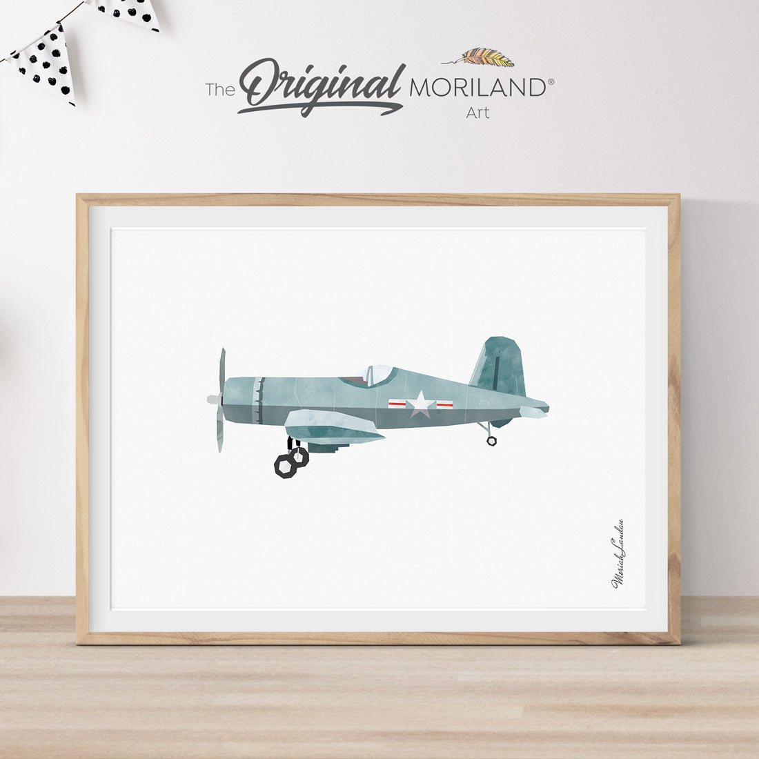 Pale Blue Vintage Plane Print - Printable Art