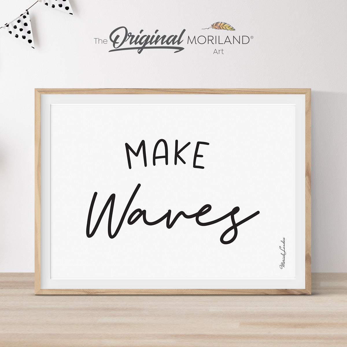 Make Waves Quote Print - Printable Art, Boy Nursery Decor, Playroom Wall Art, Boy Bedroom Art, Vertical, Printable quote, Kids Poster