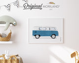 Vintage Blue Van Print - Printable Art