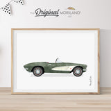 1960 CHEVROLET CORVETTE art print wall art poster for kids room decor