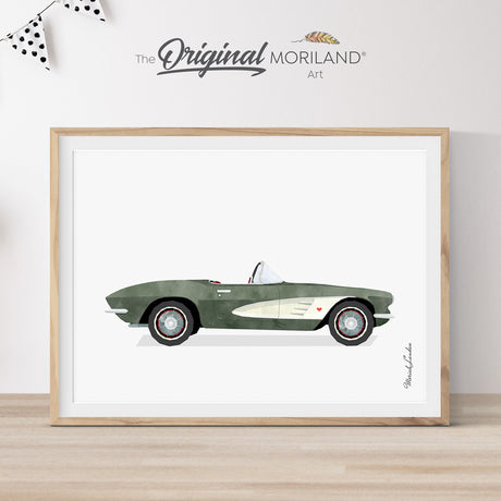 1960 CHEVROLET CORVETTE art print wall art poster for kids room decor