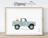 Pale Blue Vehicles Art Prints - Printable Set of 6 - LAND152