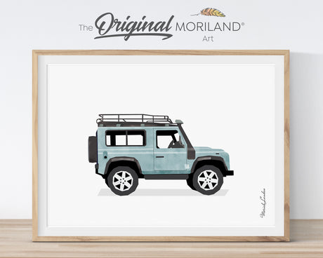 Vintage Land Rover Defender Wall Art Print