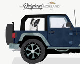 Navy Blue Classic SUV with Australian Shepherd Dog Print - Printable Art