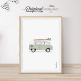 VW Van Bus Wall Art Print for boy nursery decor