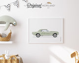 Sage Green Classic Pony Car Print - Printable Art