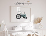 Pale Blue Old Vintage Tractor Print - Printable Art