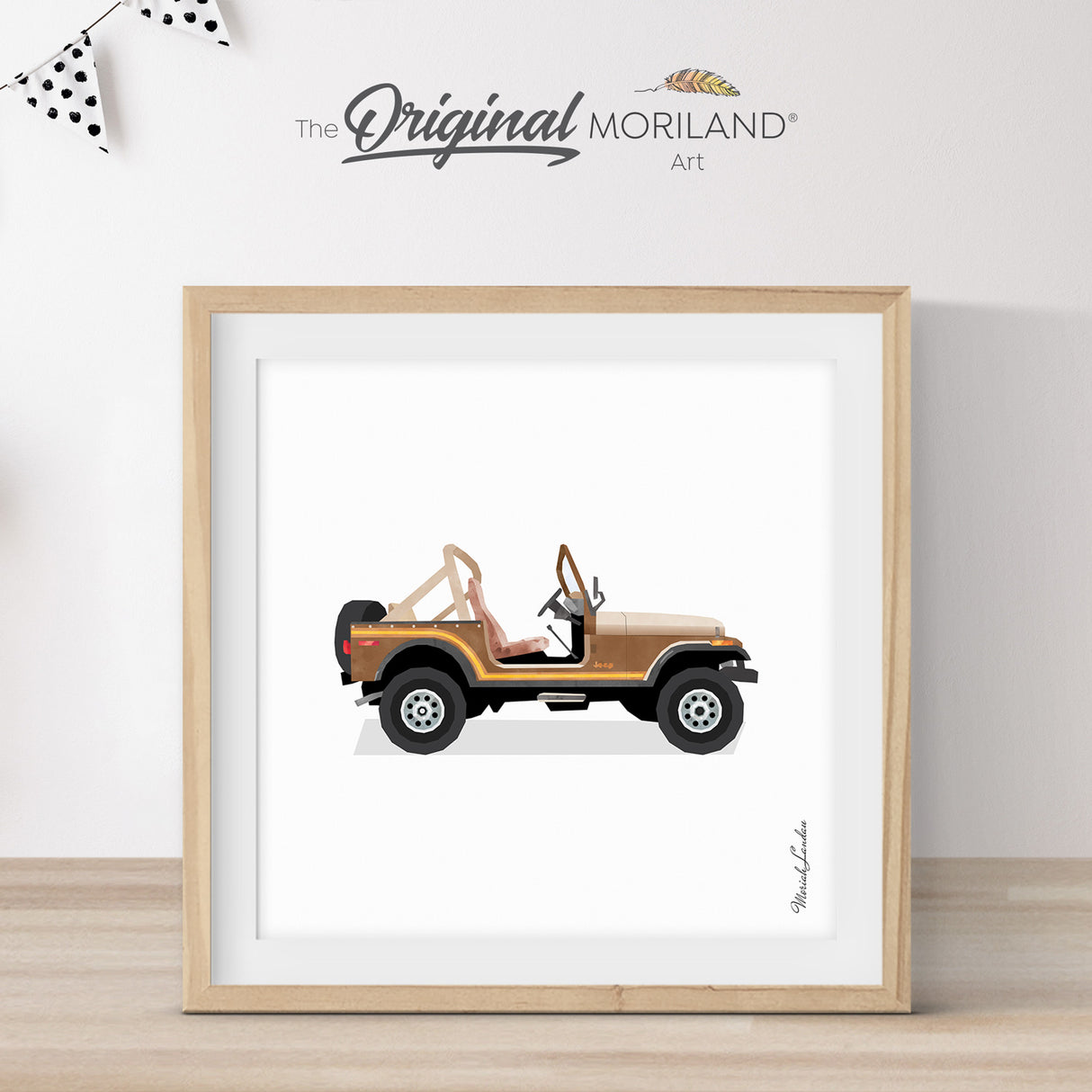 Tan Beige Open Classic Off-Road SUV Print - Printable Art