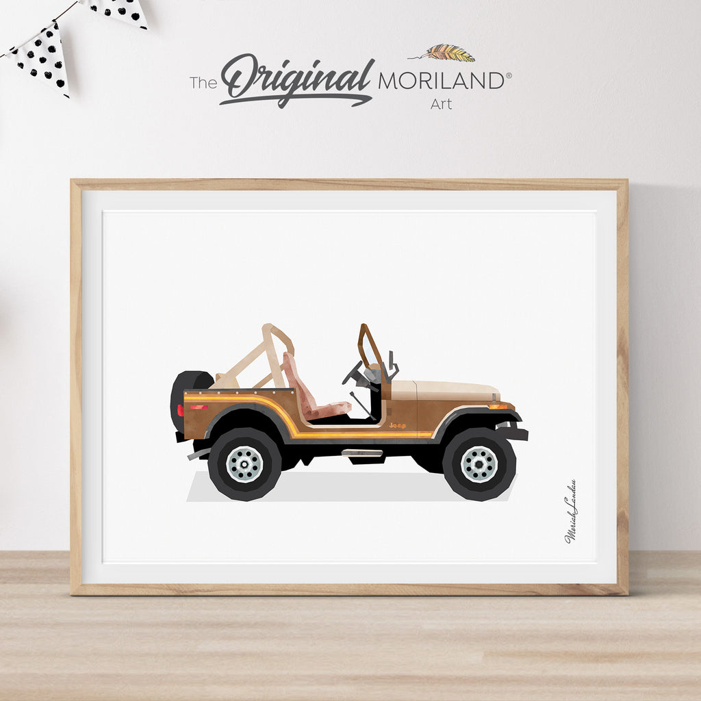 1979 jeep cj-7 renegade printable wall art print gift for boy nursery décor