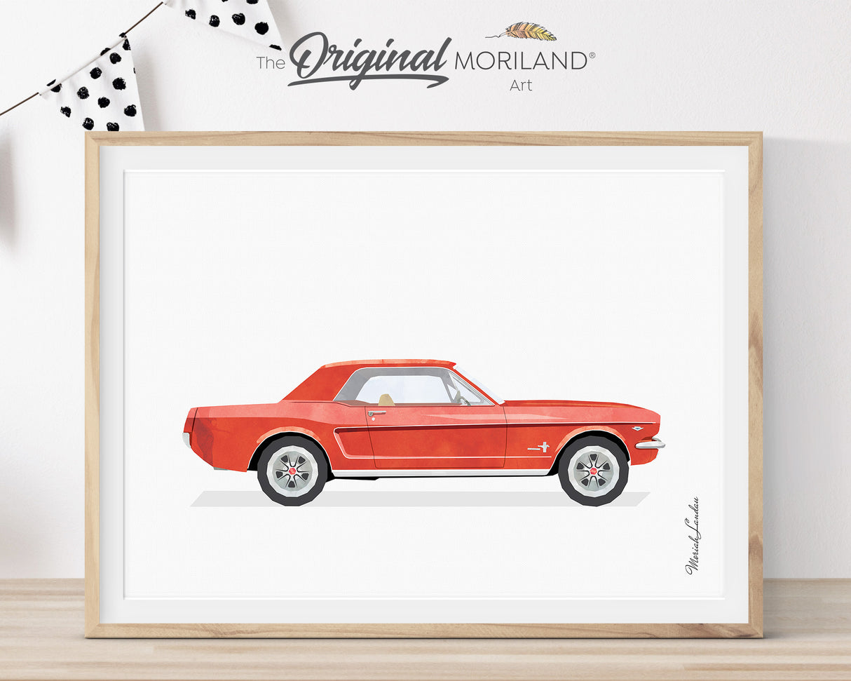 Classic & Vintage Car Art Prints - Printable Set of 6 - LAND158