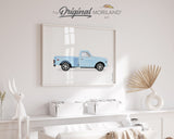 Baby Blue Old Pickup Truck Print - Printable Art